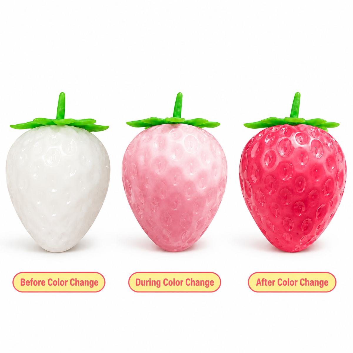 Sunlight Color-Changing Strawberry Squishy Toy