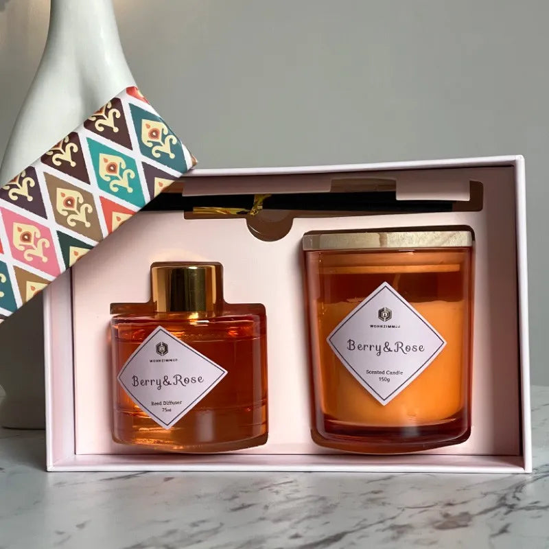 Set de regalo con vela perfumada y difusor de aroma - CA088