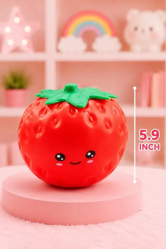 5.9" Jumbo Strawberry Squishy Fidget Toy Stress Relief