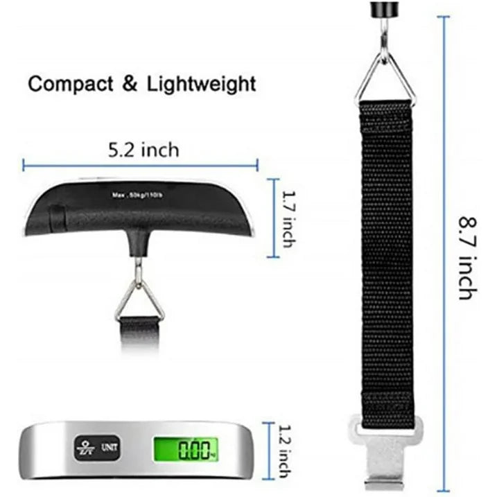 Báscula digital para equipaje: báscula portátil de viaje de hasta 50 kg - G8075-3