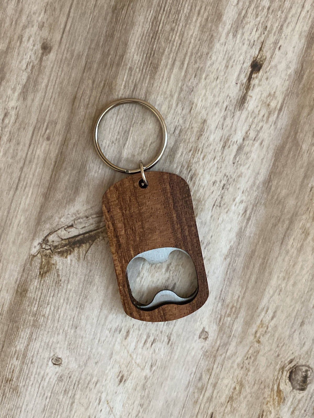 Wooden Bottle Opener Keychain – Custom Engraving Available