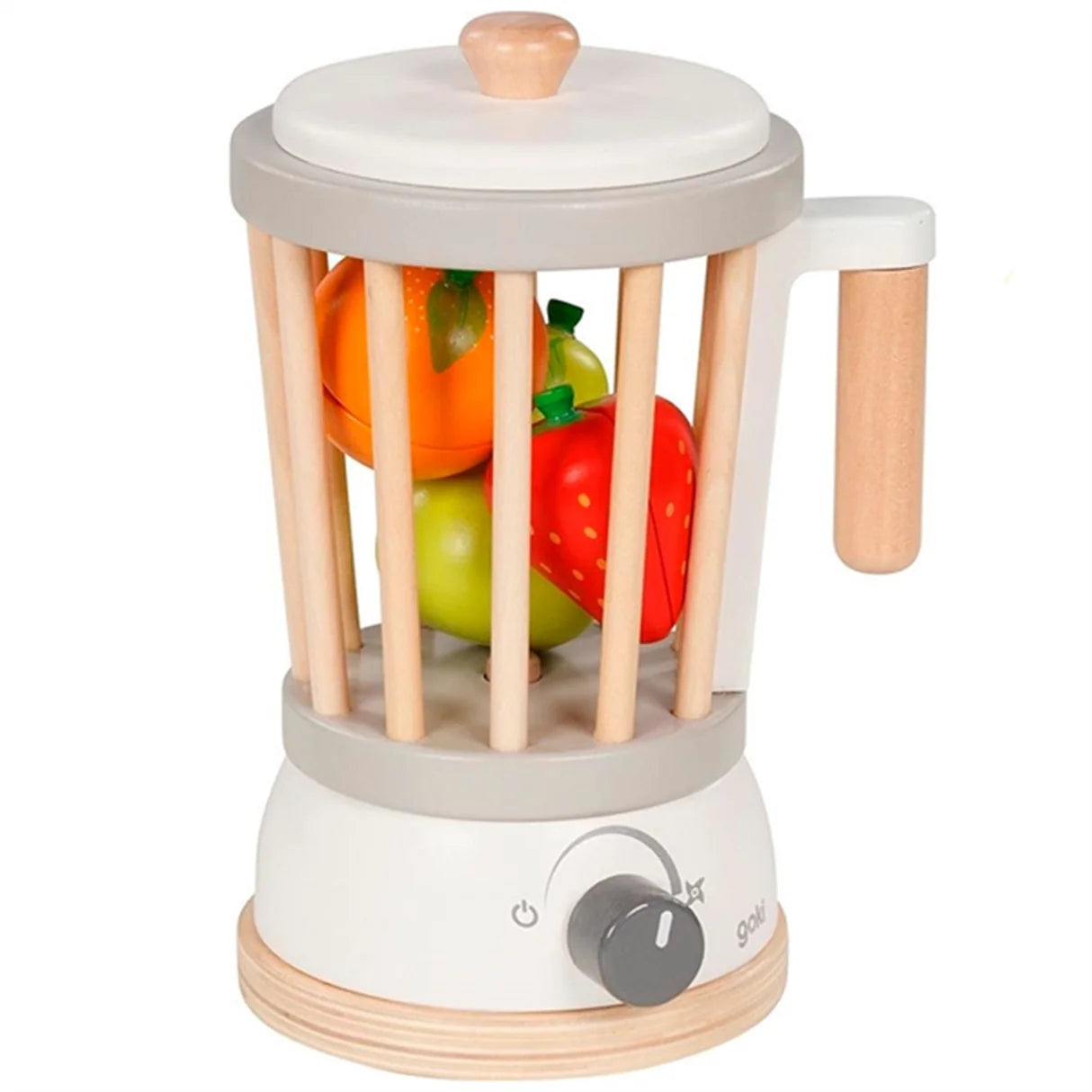 Licuadora de madera de juguete: cocina de juguete con frutas de madera - CA375 