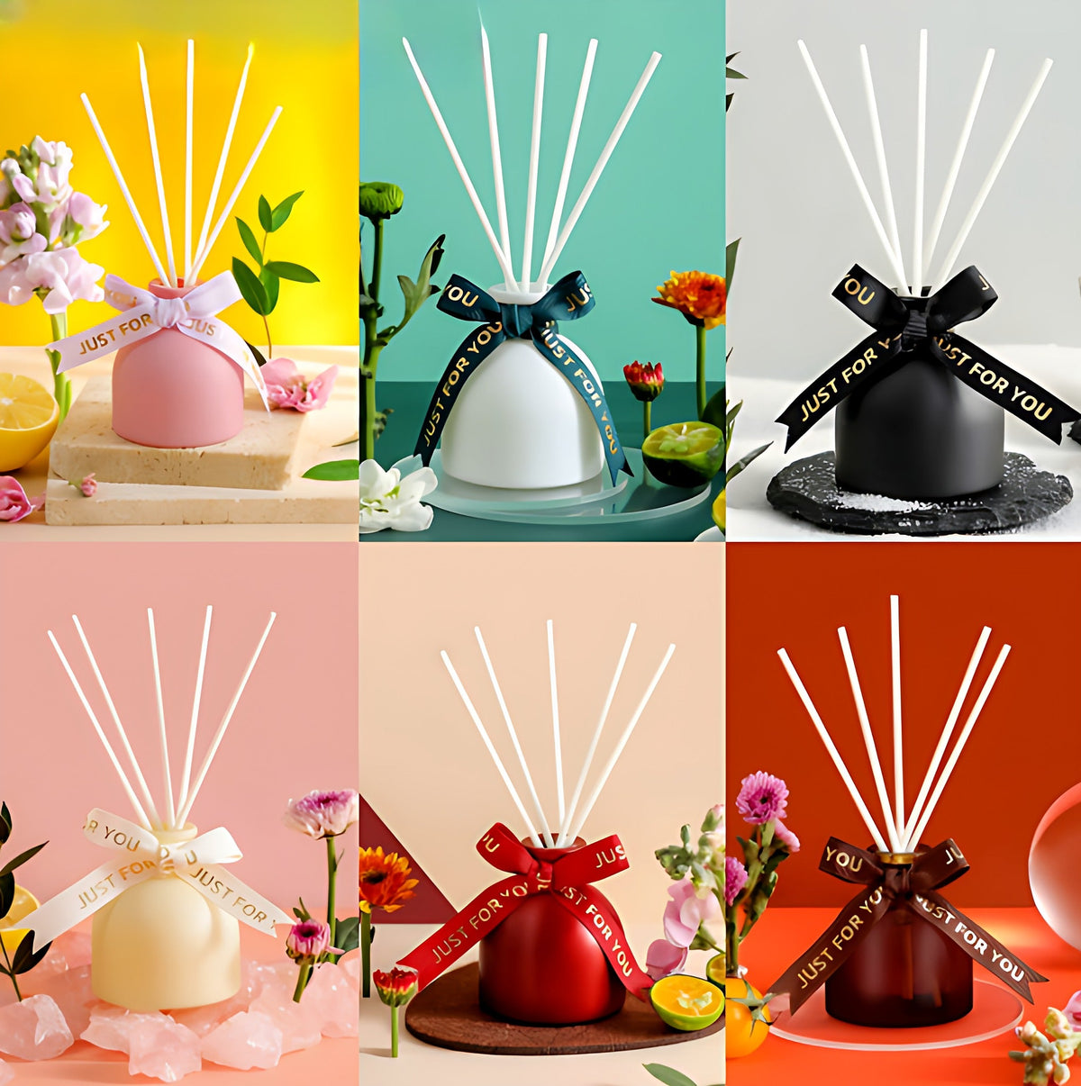 Ceramic Reed Diffuser with Bow SKU: CA1723