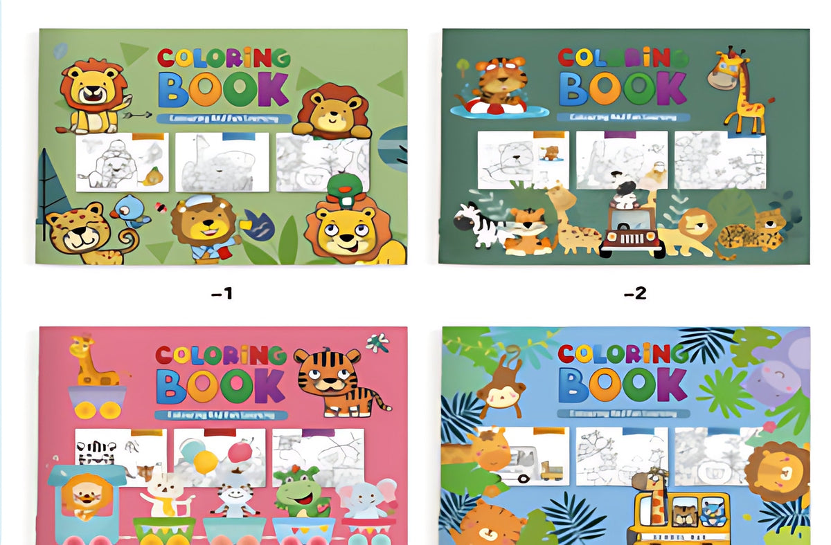 Zoo Animals Coloring Book – 16 Sheets
