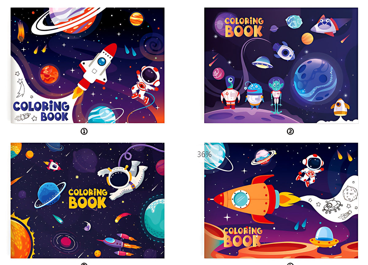 Kids Space Coloring & Activity Book – 16 Large Pages SKU: CA1733-1