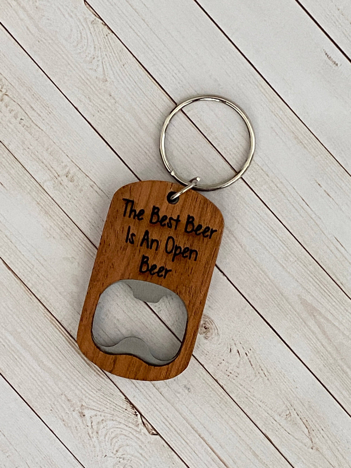 Wooden Bottle Opener Keychain – Custom Engraving Available