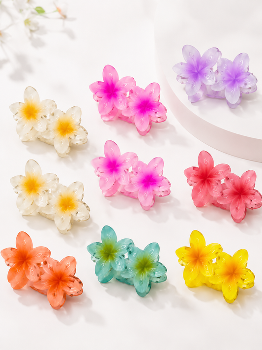 Mini pinzas para el pelo con diseño floral – Juego de 2 FLO-2