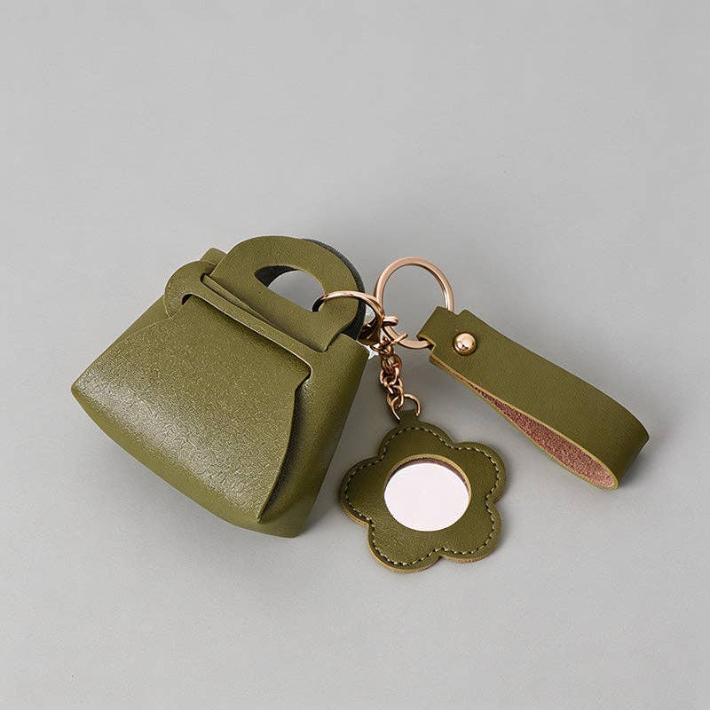 Faux PU Mini Bag Keychain