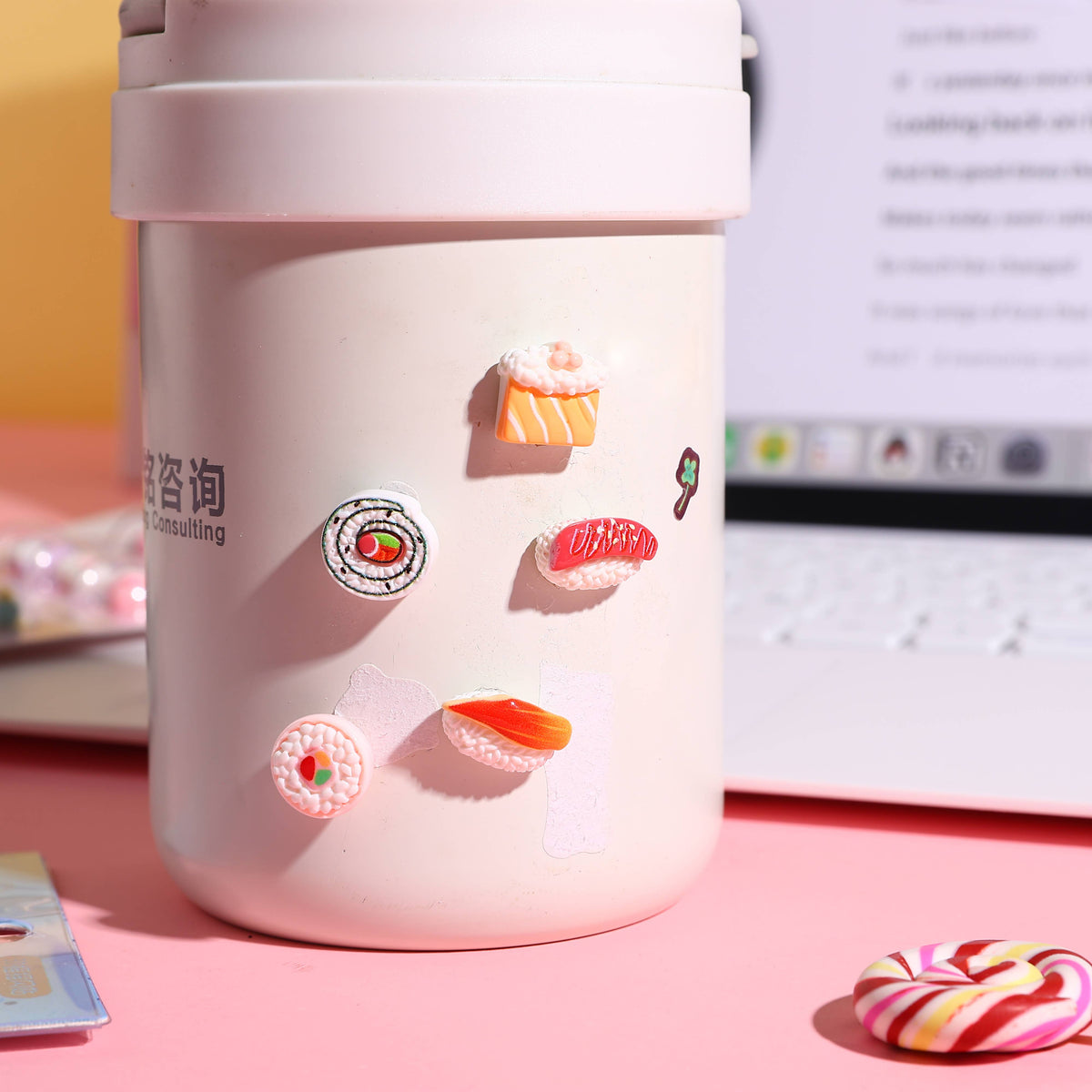 3D Raised Capsule Sticker for Phone Case & Laptop