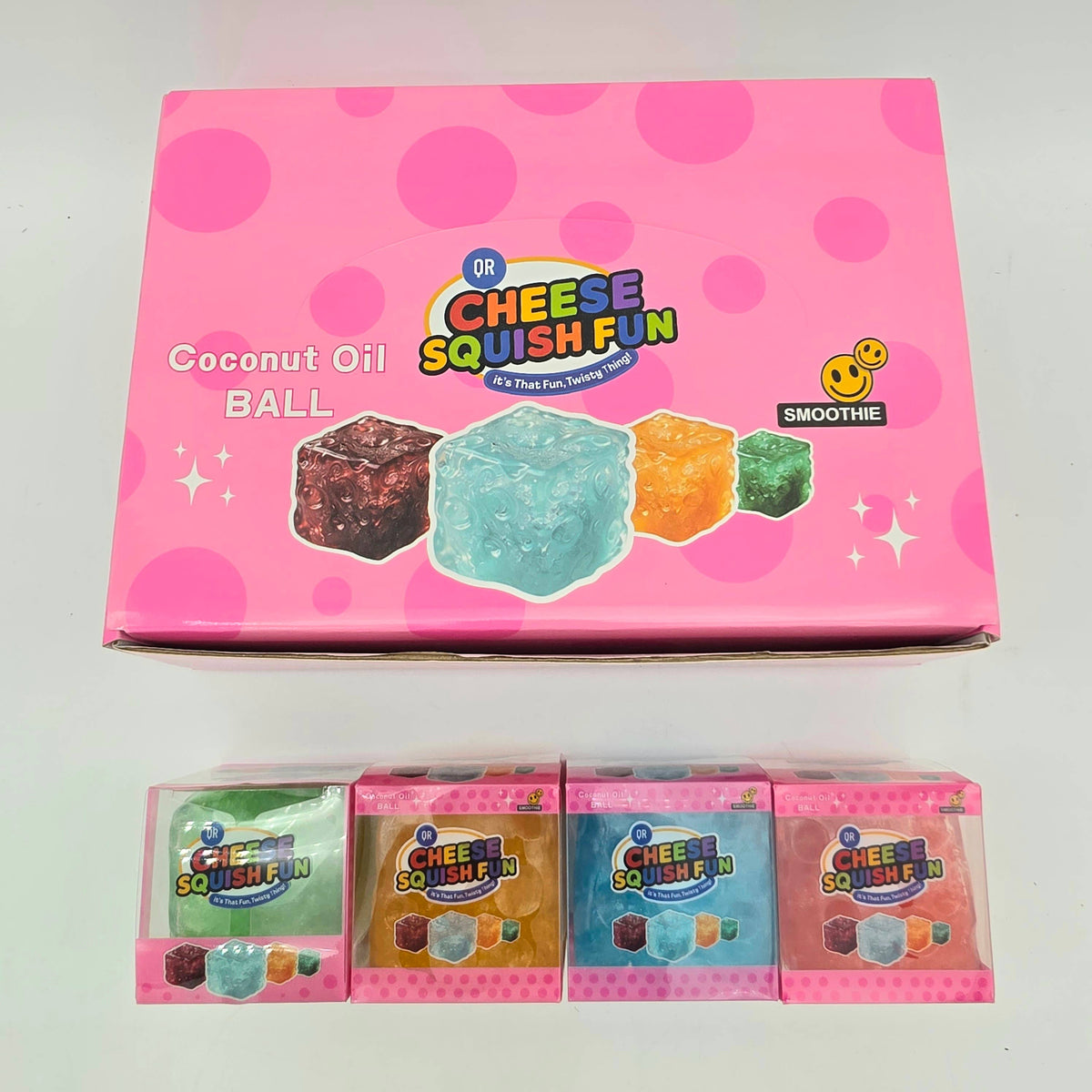 Slushy Cheese Cube Squeeze Toy – Coconut Oil ASMR Squishy