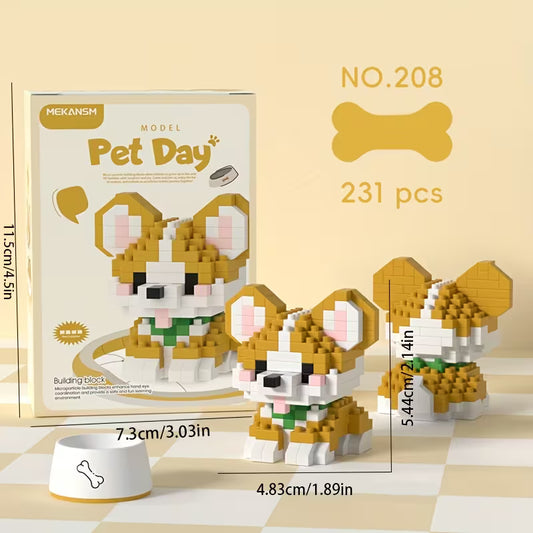 Juego de bloques de construcción con forma de perro - CA216